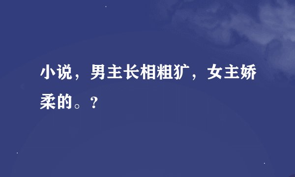 小说，男主长相粗犷，女主娇柔的。？