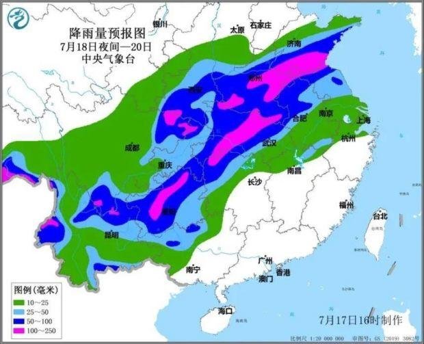 18日夜间起9省市部分地区有大暴雨!具体涉及到了哪些地方?