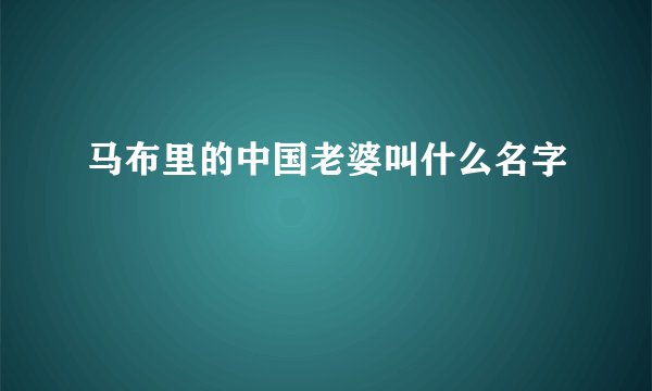马布里的中国老婆叫什么名字
