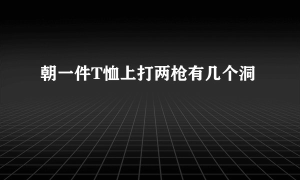 朝一件T恤上打两枪有几个洞