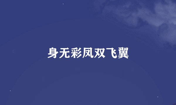 身无彩凤双飞翼