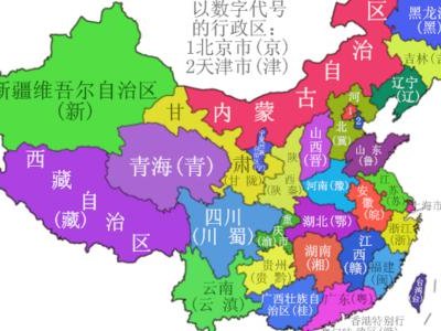 中国56个省的简称