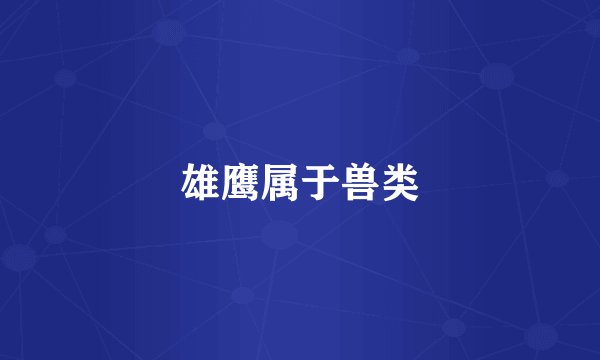 雄鹰属于兽类