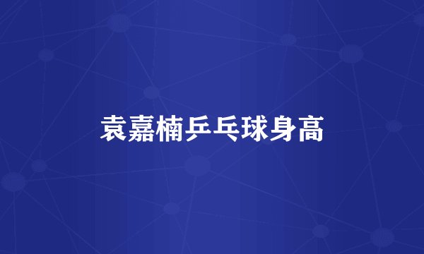 袁嘉楠乒乓球身高