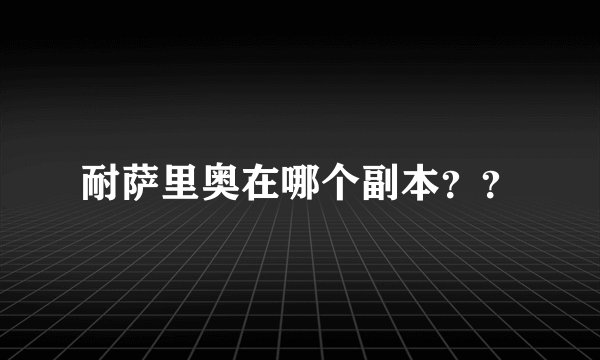 耐萨里奥在哪个副本？？