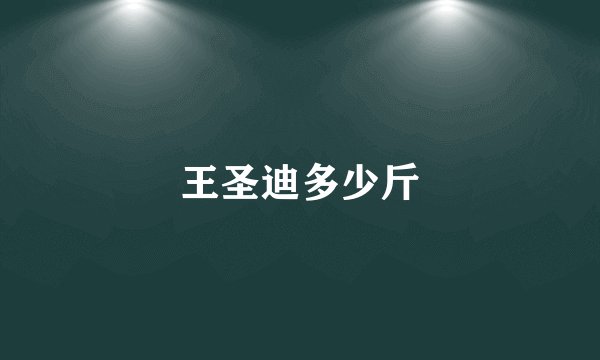 王圣迪多少斤