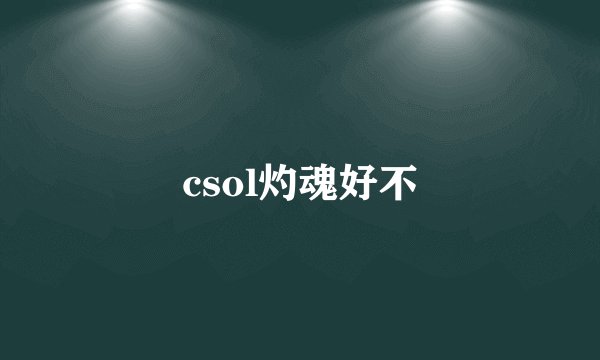 csol灼魂好不