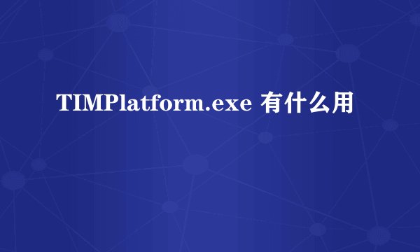 TIMPlatform.exe 有什么用