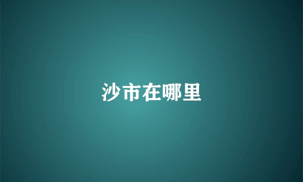 沙市在哪里