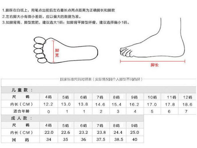 童鞋23码内长多少?polliwalks童鞋怎么选码？