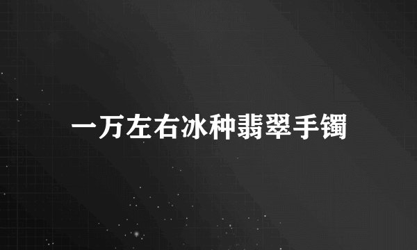 一万左右冰种翡翠手镯