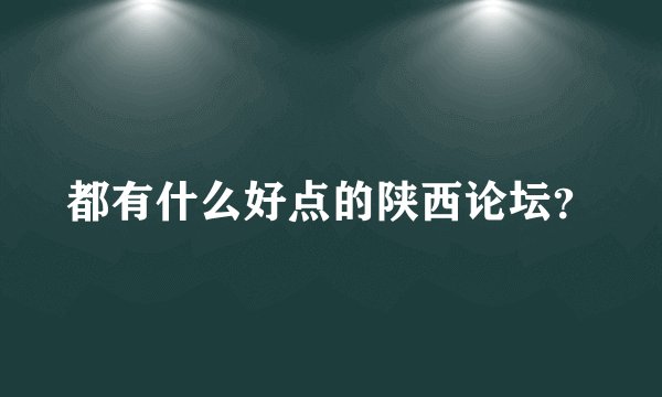 都有什么好点的陕西论坛？