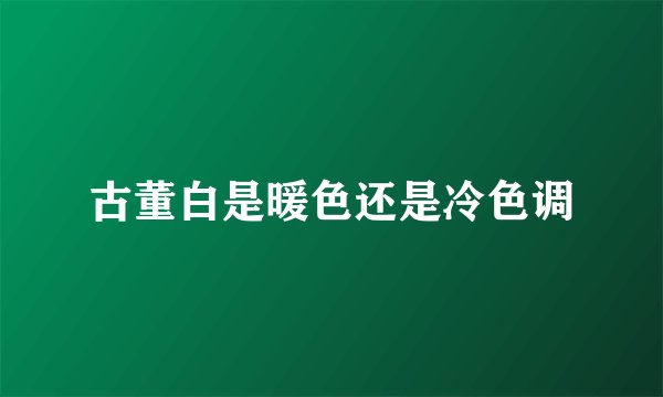 古董白是暖色还是冷色调