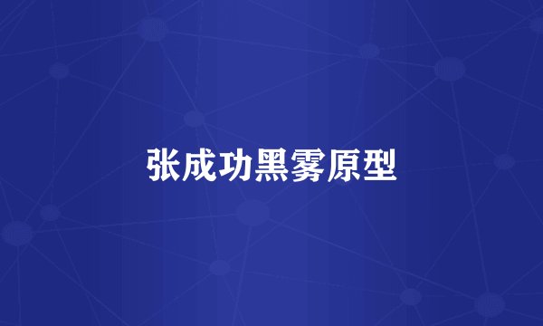 张成功黑雾原型