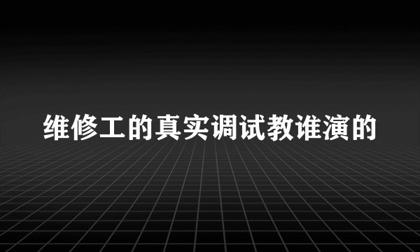 维修工的真实调试教谁演的