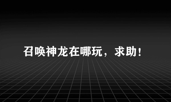 召唤神龙在哪玩，求助！