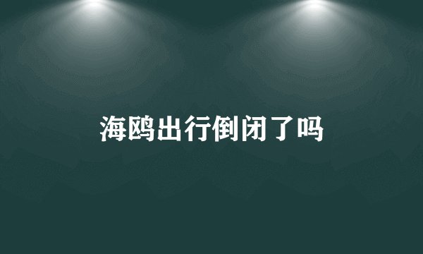 海鸥出行倒闭了吗