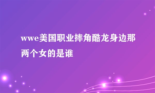 wwe美国职业摔角酷龙身边那两个女的是谁
