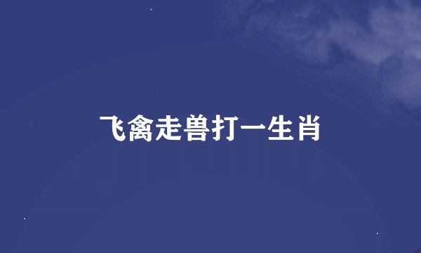 飞禽走兽打一生肖