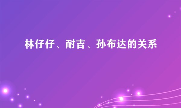 林仔仔、耐吉、孙布达的关系