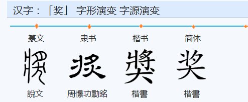 奖是什么偏旁