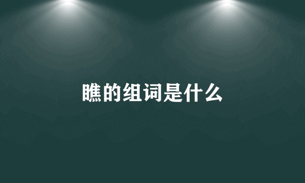 瞧的组词是什么