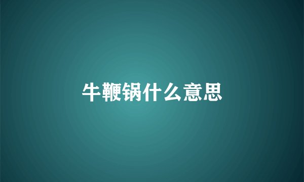 牛鞭锅什么意思