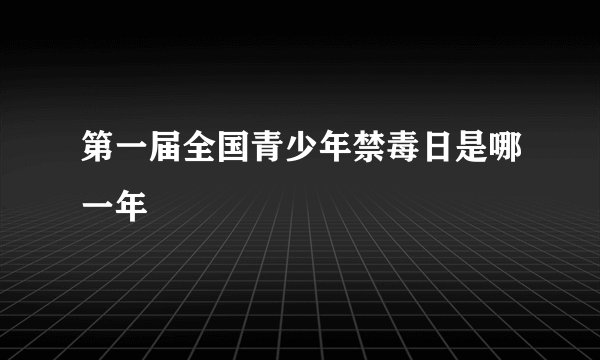 第一届全国青少年禁毒日是哪一年