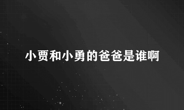 小贾和小勇的爸爸是谁啊