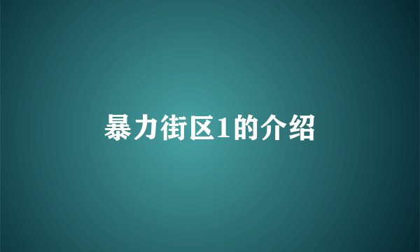 暴力街区1的介绍