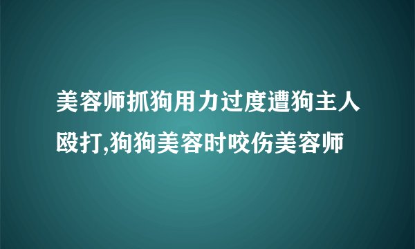 美容师抓狗用力过度遭狗主人殴打,狗狗美容时咬伤美容师