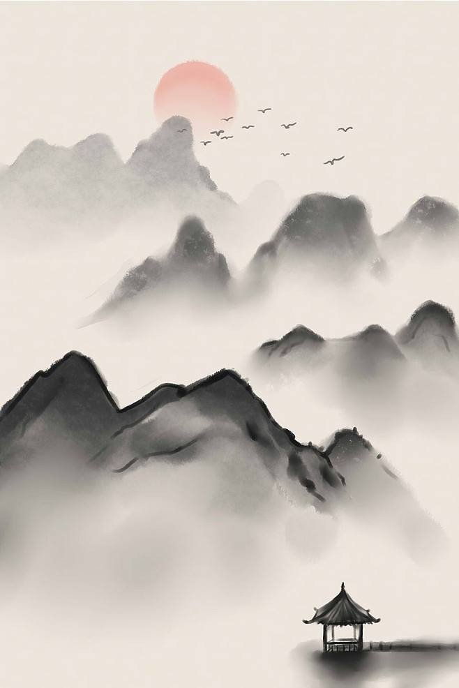 中国的水墨始于