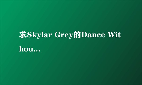 求Skylar Grey的Dance Without You 的中文歌词