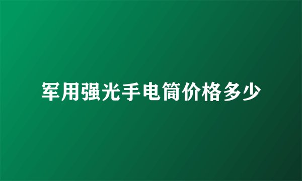 军用强光手电筒价格多少