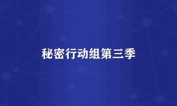 秘密行动组第三季