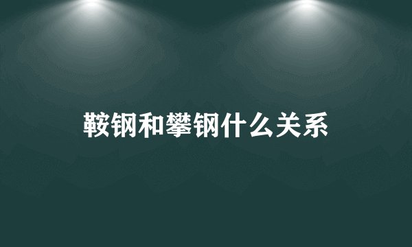 鞍钢和攀钢什么关系
