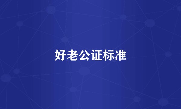 好老公证标准