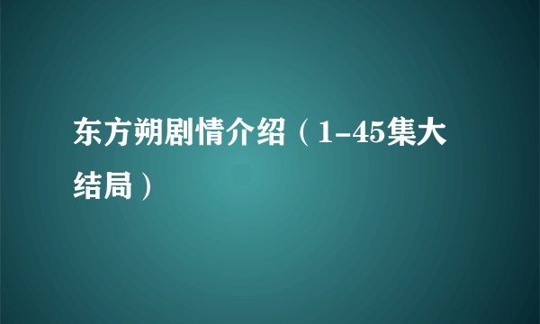 东方朔剧情介绍（1-45集大结局）