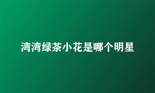 湾湾绿茶小花是哪个明星