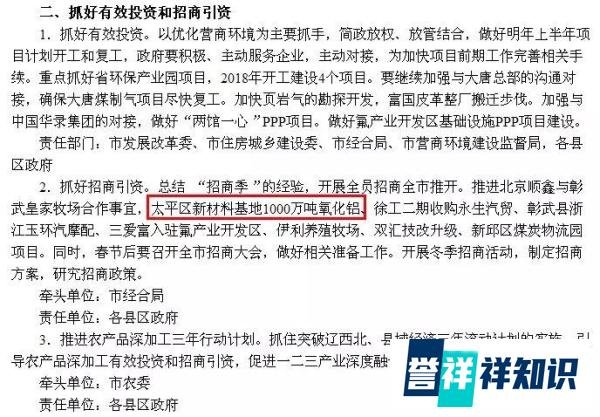 阜新的氧化铝项目