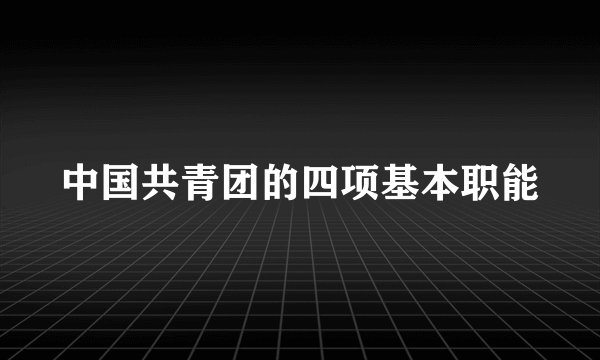 中国共青团的四项基本职能