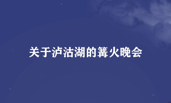 关于泸沽湖的篝火晚会
