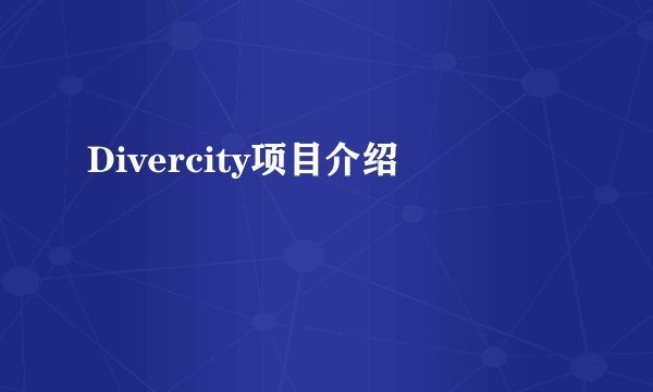 Divercity项目介绍