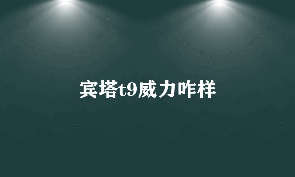 宾塔t9威力咋样
