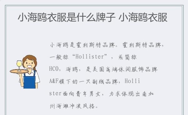 小海鸥衣服是什么牌子 小海鸥衣服