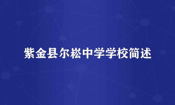紫金县尔崧中学学校简述