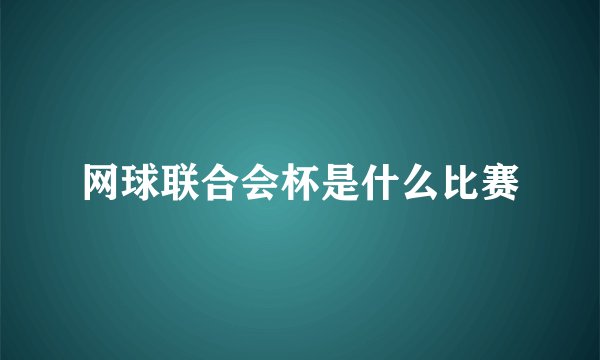 网球联合会杯是什么比赛