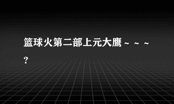 篮球火第二部上元大鹰～～～？
